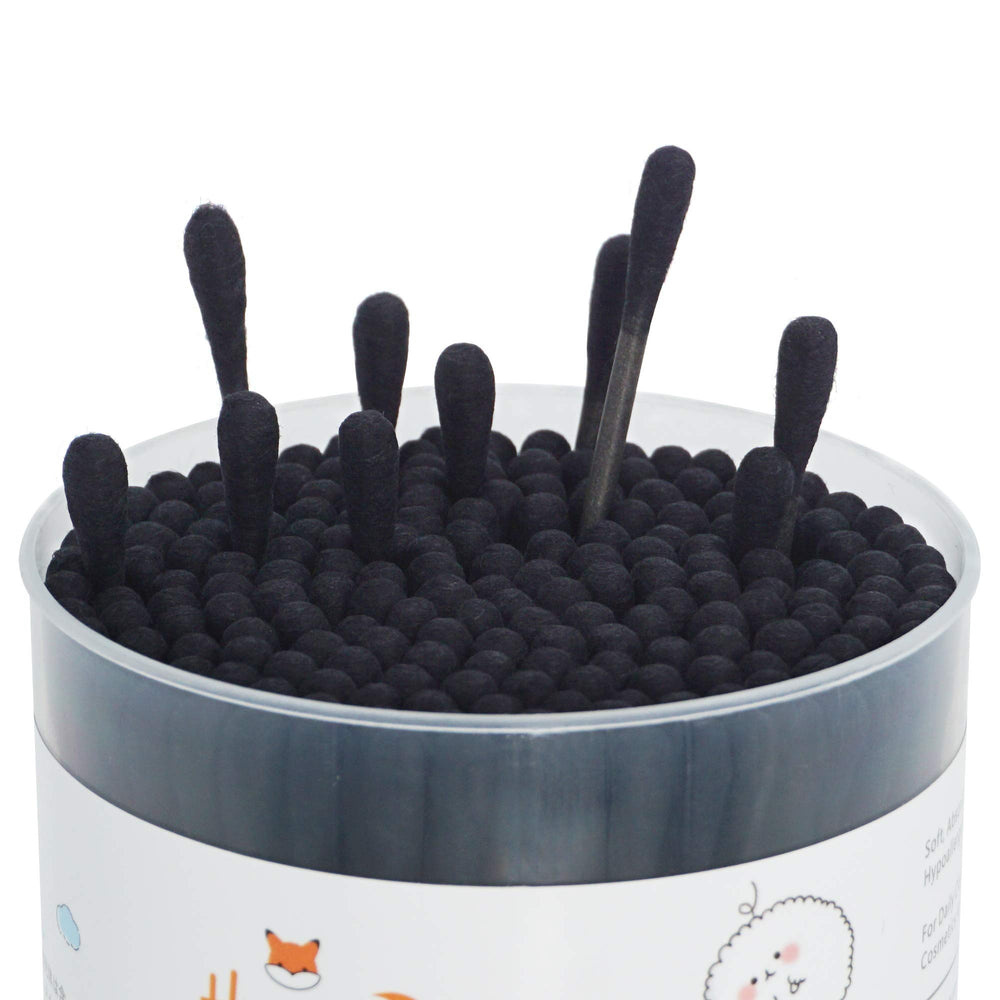 HOMEFOX: hisopos de algodón negro con palito de papel.