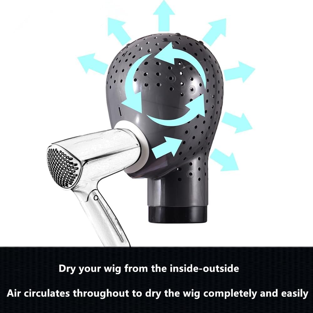 HOMEGOAL safe-drying lightweight build - protects natural and synthetic wigs