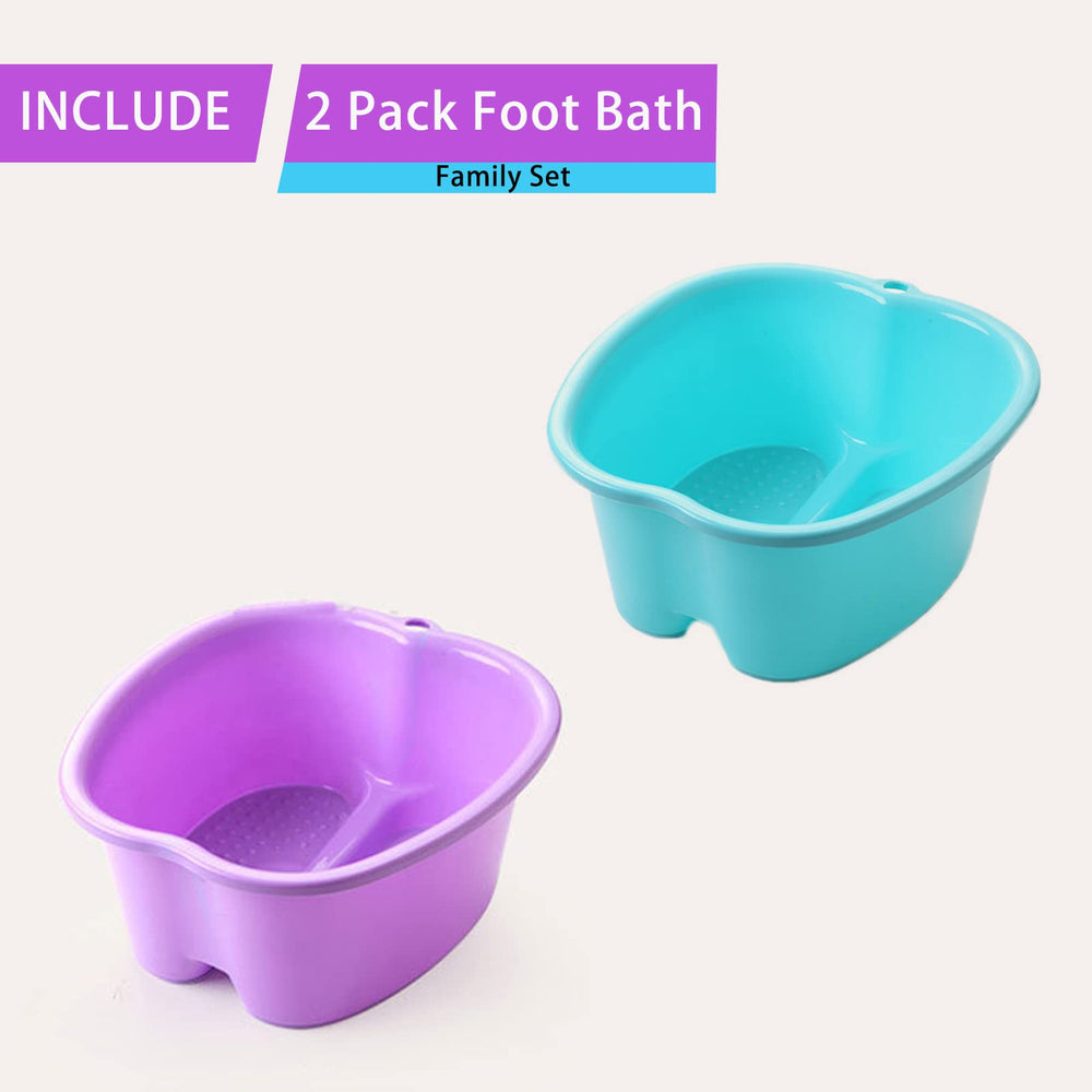 HOMELEX foot bath basin convex dots bottom for comfortable foot care.
