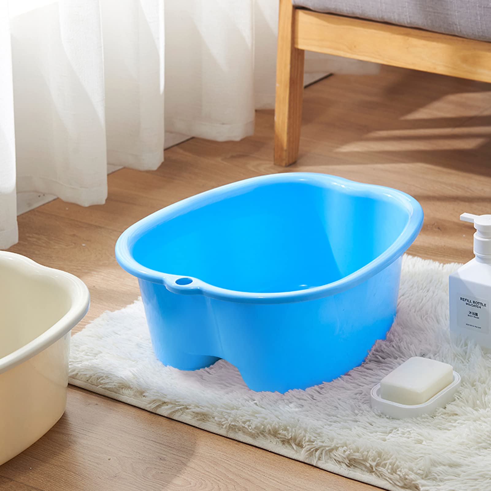 HOMELEX purple-blue foot bath set adds color to your routine.