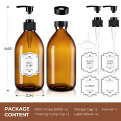 HomePicker glass pump bottle with pump for consistent lotion pours