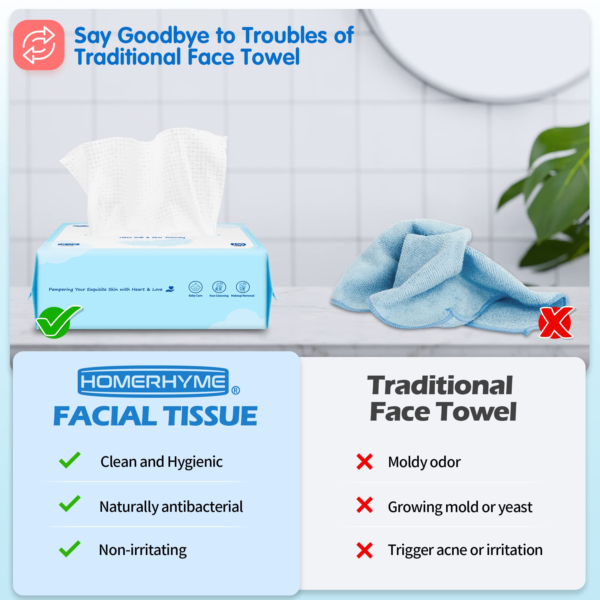 HOMERHYME facial towel usage with toner showcases versatile skincare routine