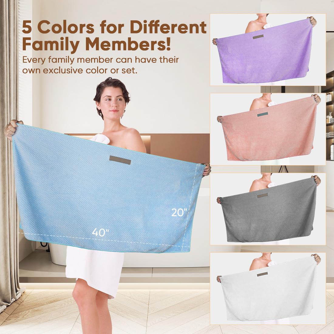 HOMEXCEL lightweight towel ideal for travel and beach outings.