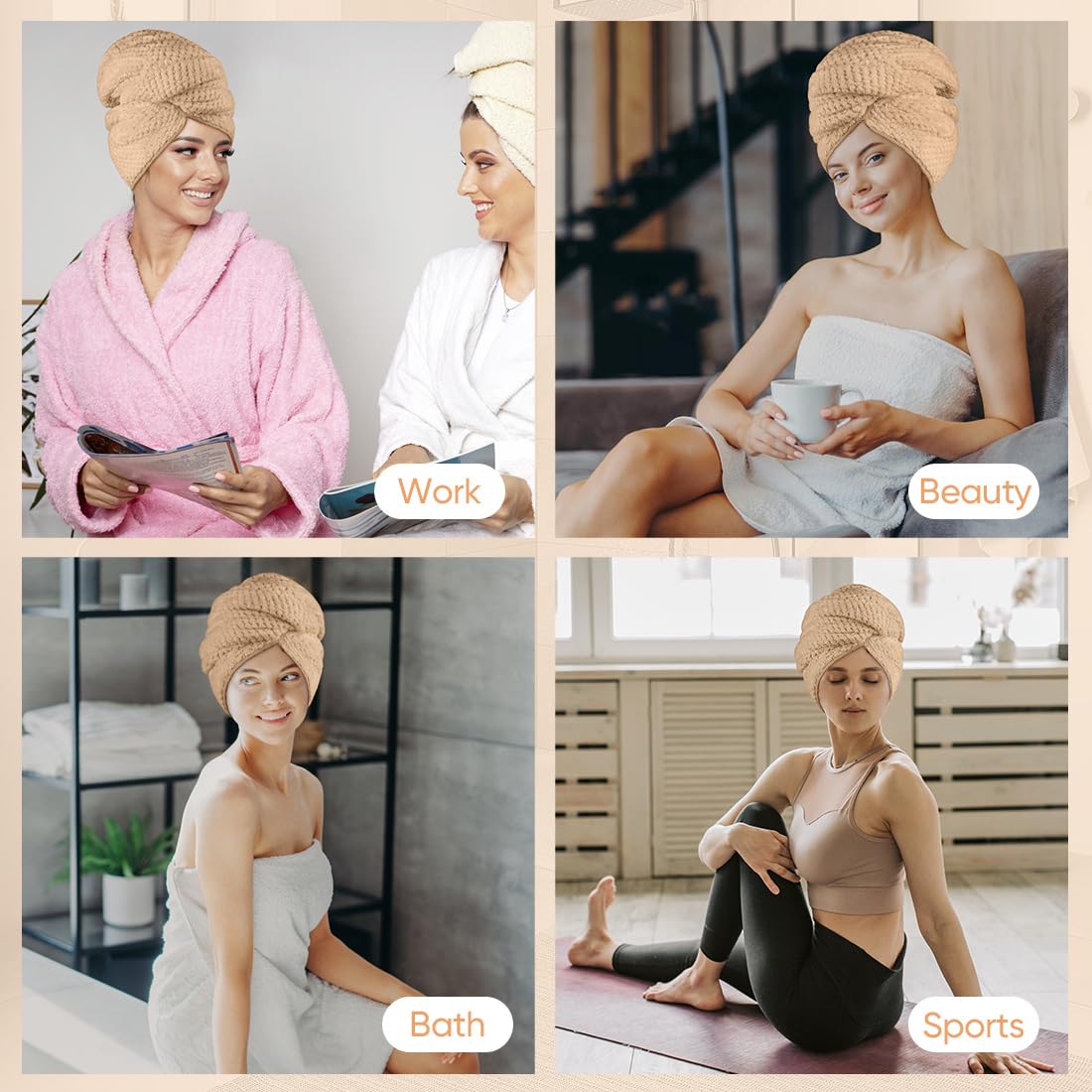 HOMEXCEL long, thick, curly hair use-case demonstrating wrap benefits.