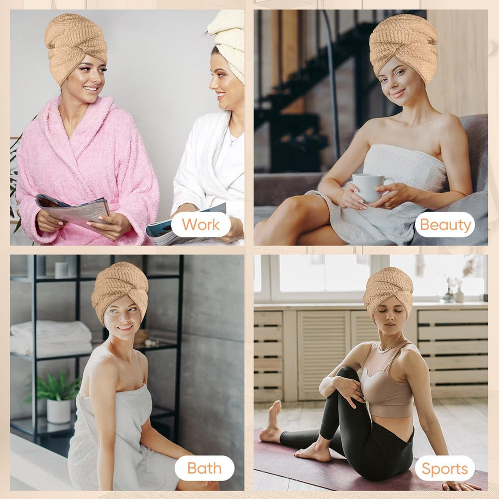 HOMEXCEL long, thick, curly hair use-case demonstrating wrap benefits.