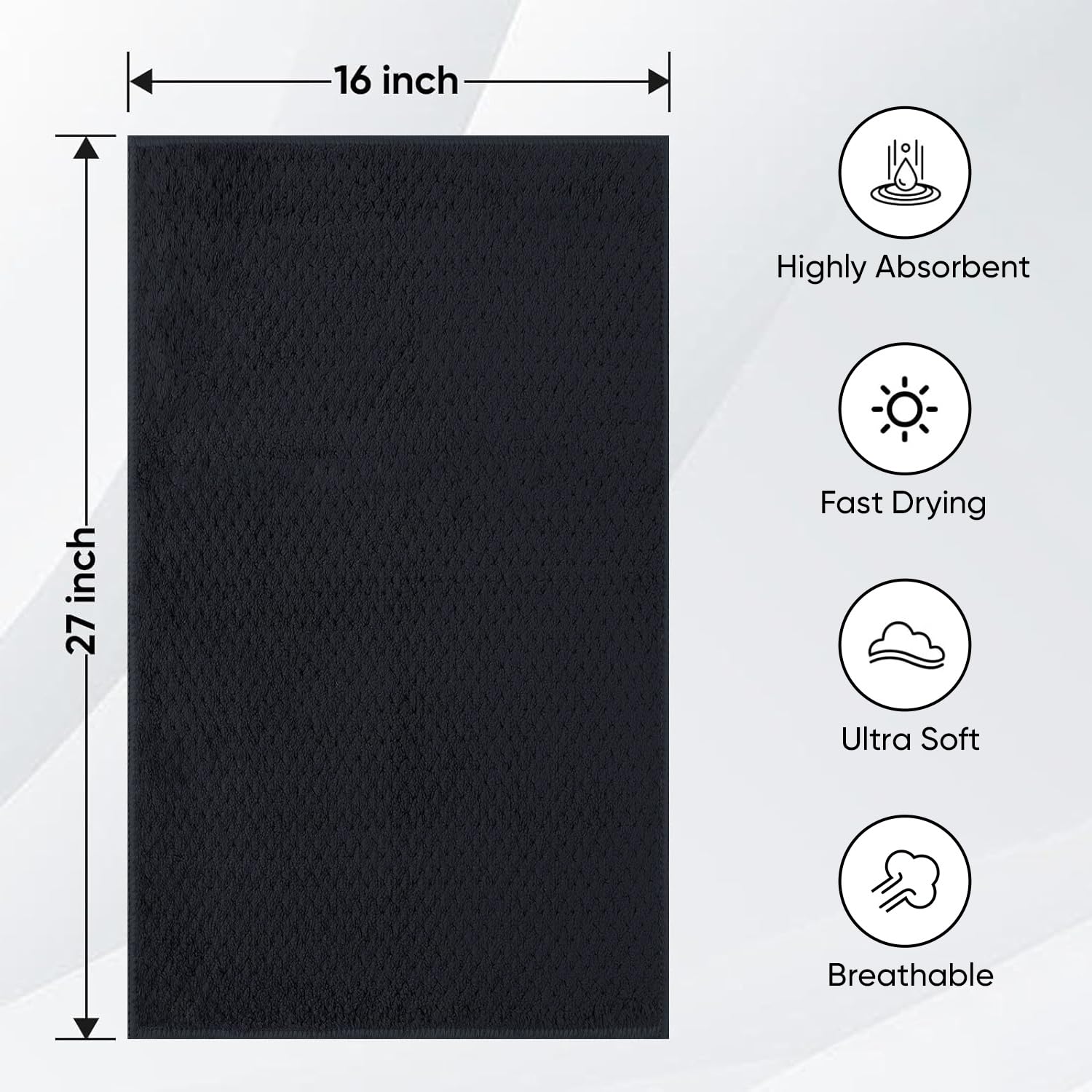 HOMEXCEL soft salon towels 16x27-inch size ideal for hair and spa services.