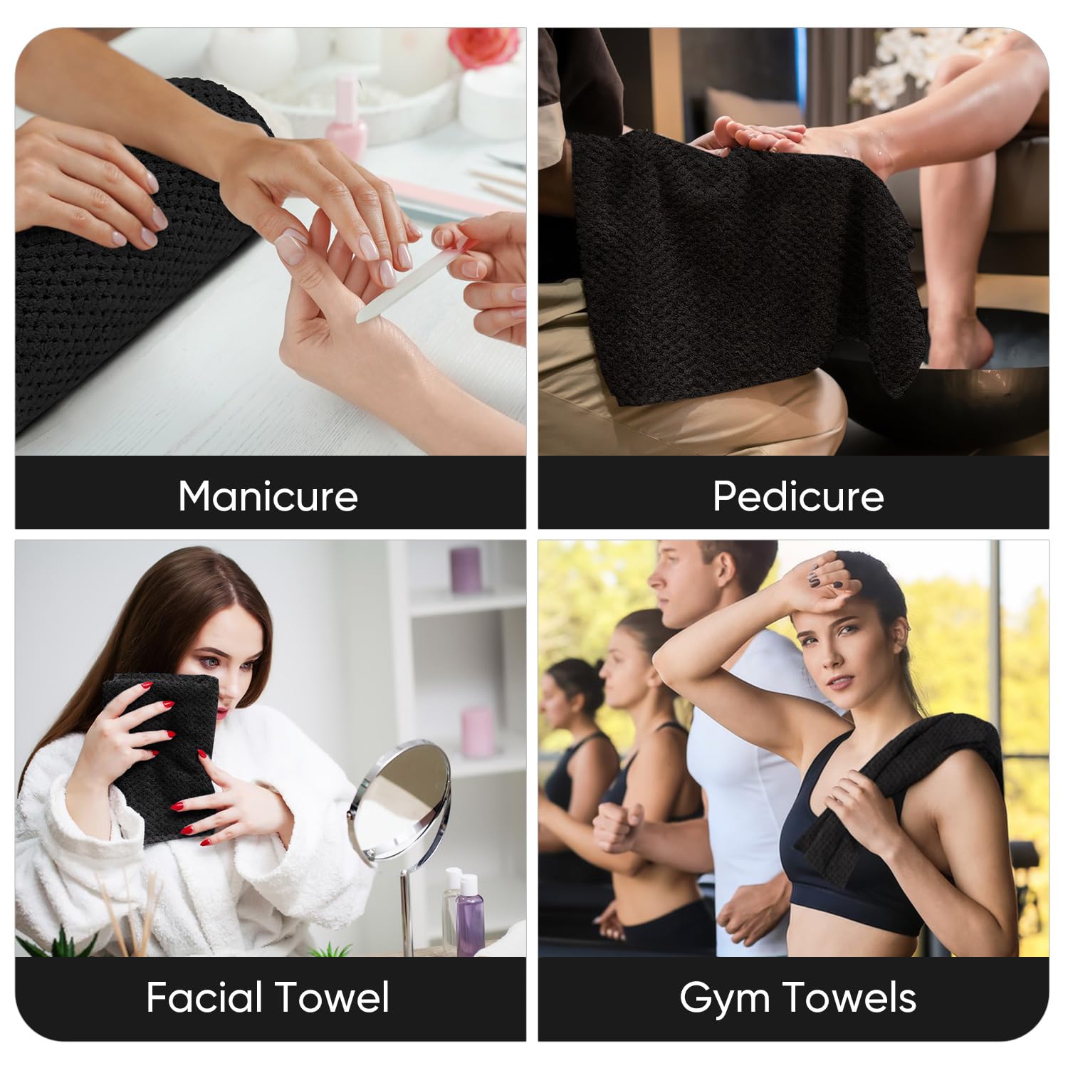 HOMEXCEL soft towels offer skin-friendly texture for client comfort.