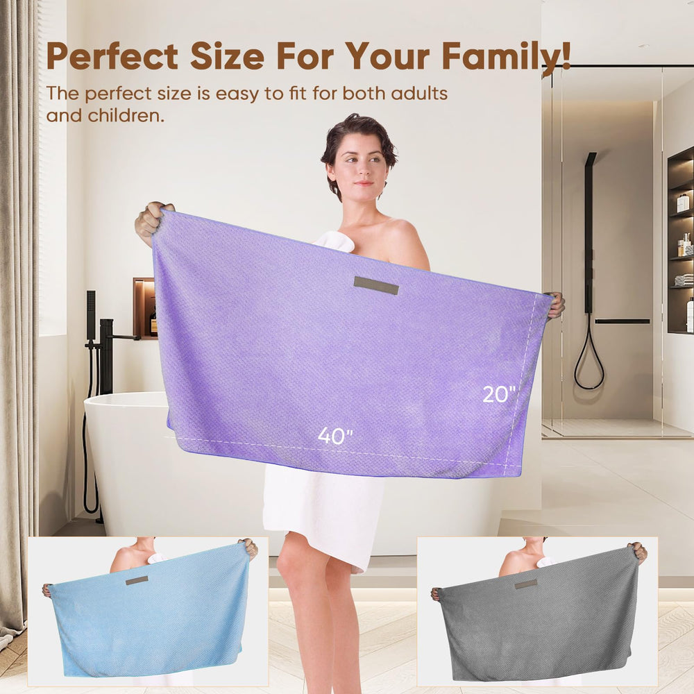 HOMEXCEL travel-friendly hair towel ready for gym, beach, or backpack