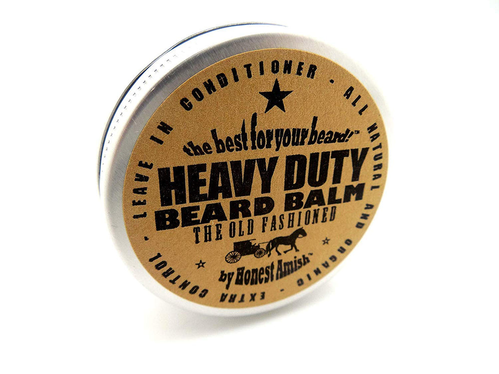 Honest Amish Heavy Duty Beard Balm 2oz application aids easy grooming and frizz control
