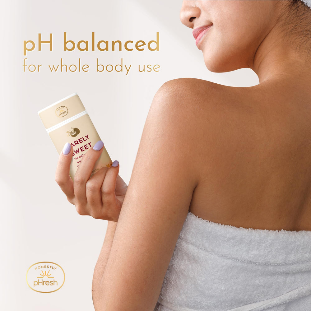 Honestly pHresh 24-hour odor protection suggests long-lasting freshness