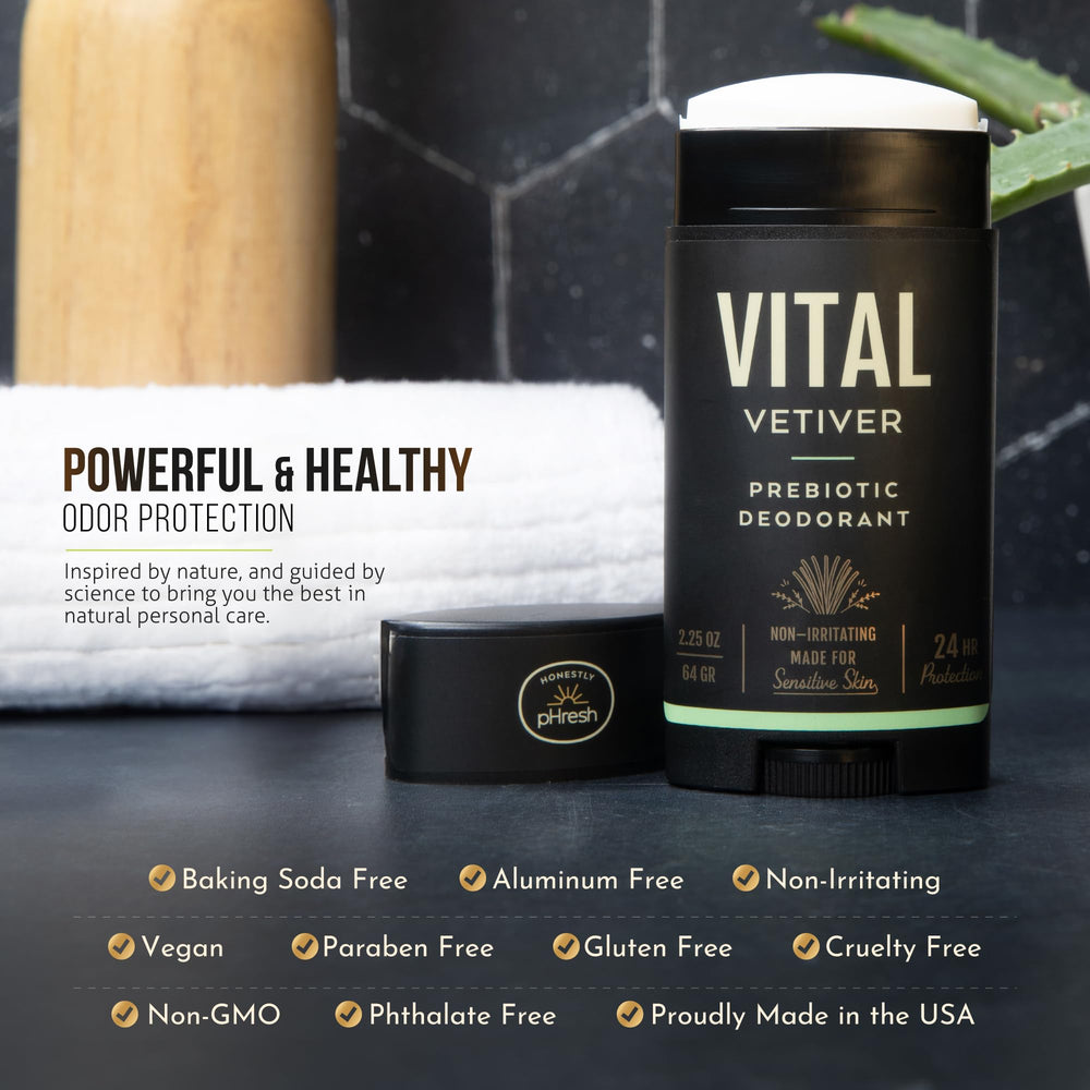 Honestly pHresh 24-hour odor protection image emphasizes long-lasting freshness.