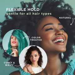 Honeybee Gardens Hair Spray Herbal Mint ingredients closeup highlights botanical nourishment.