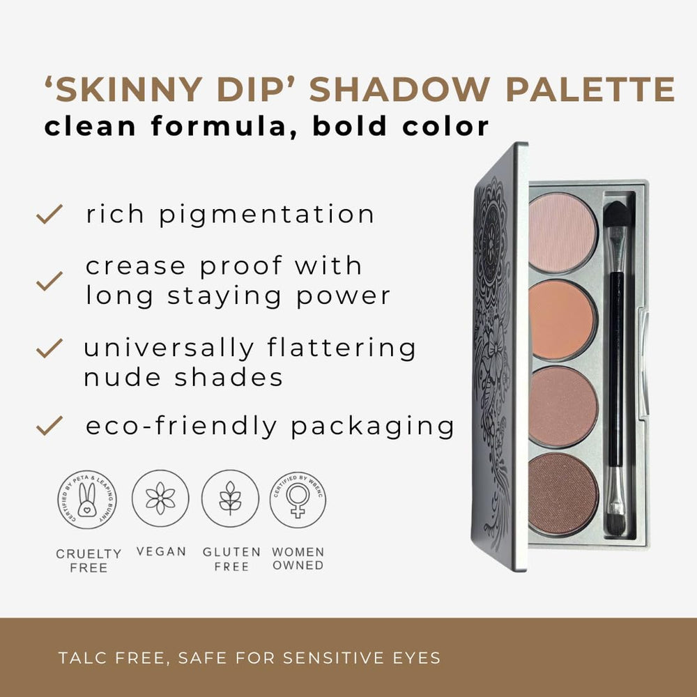 Honeybee Gardens Skinny Dip swatches reveal rich pigments for precise, long-lasting color payoff.