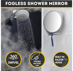 HONEYBULL chrome anti-fog mirror resists humidity for consistent visibility.