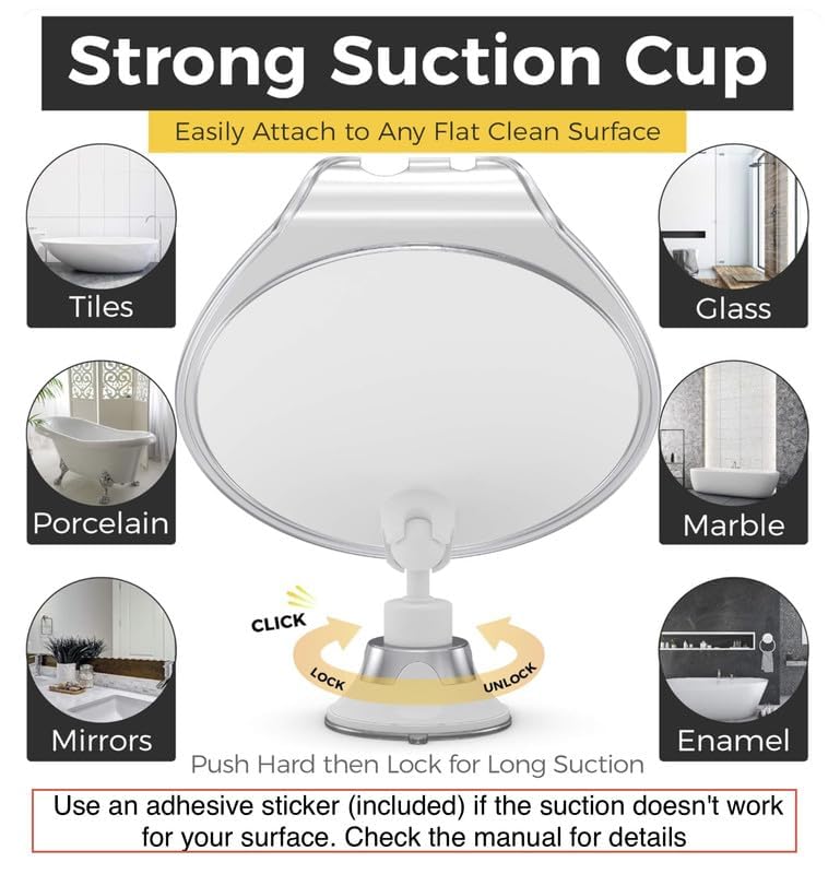 HoneyBULL extra-large mirror offers expansive view for comfortable shaving in small spaces.