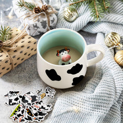 Honeydak cow makeup bag displayed for daily organization on the go.