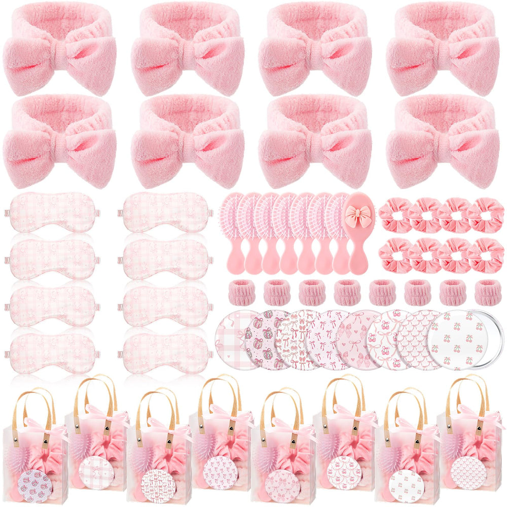 Honeydak pink spa eye mask for a relaxed sleepover pampering session