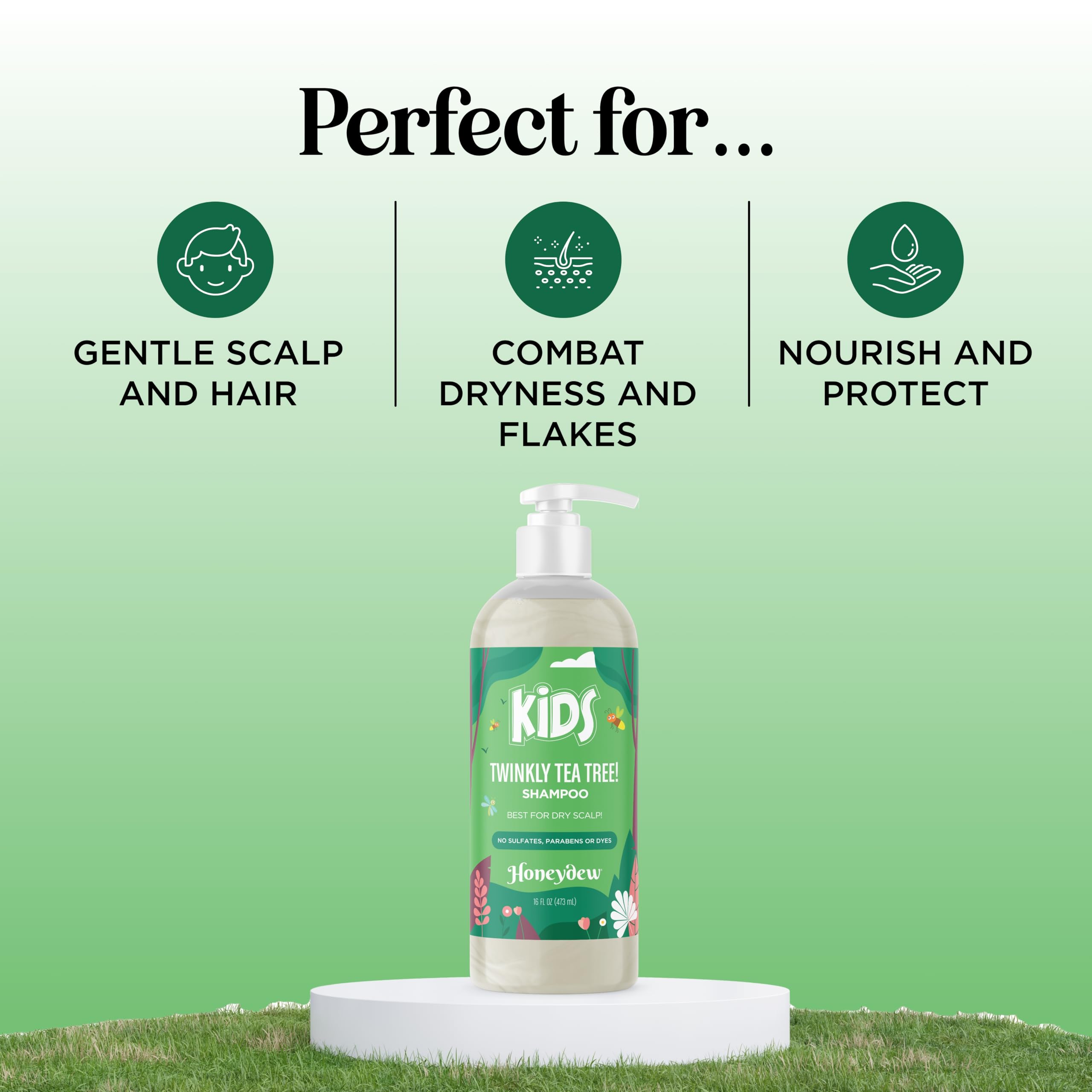 HONEYDEW build-up remover concept shows clear roots with daily cleansing