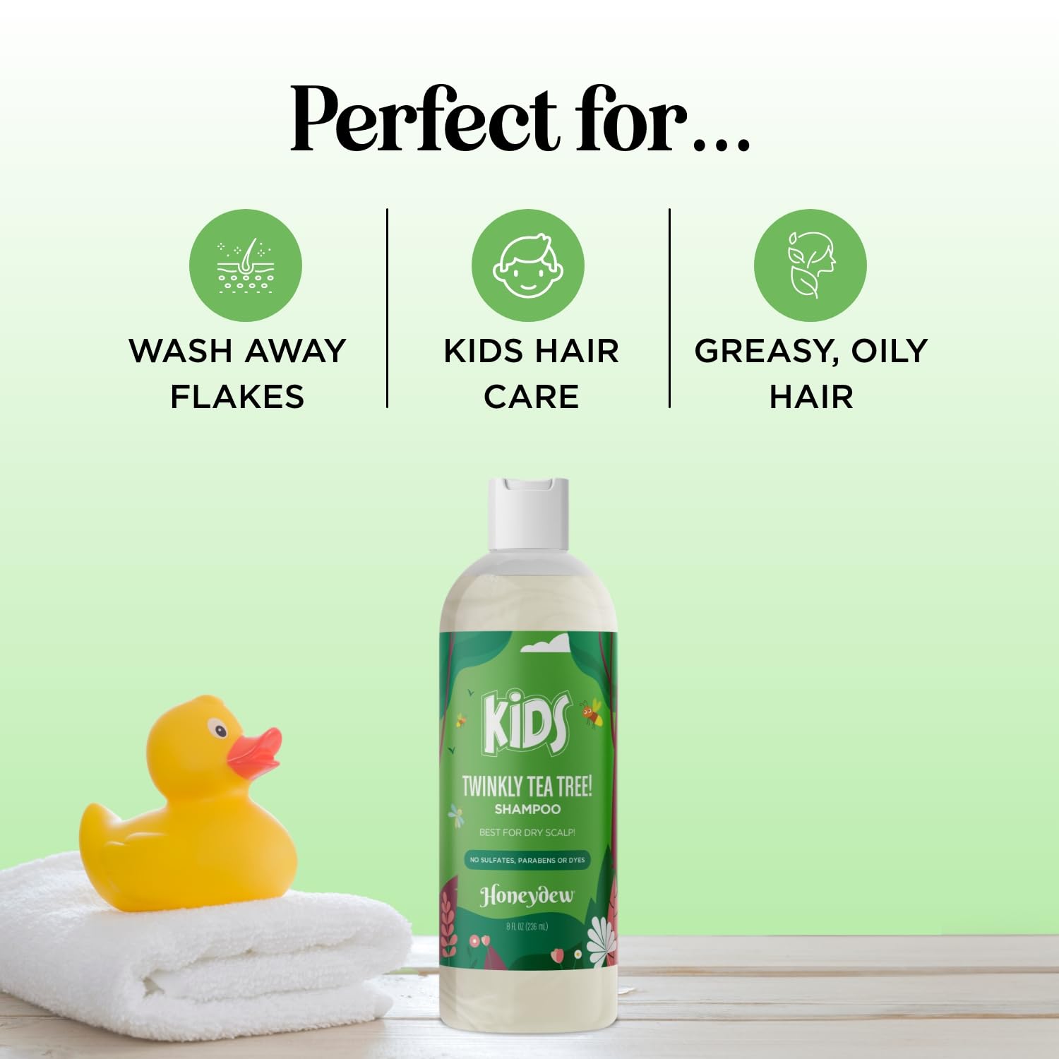 HONEYDEW kids hair care routine demonstrates easy bath time application