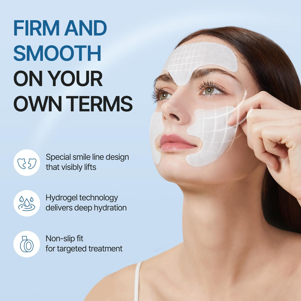 Honeydew Labs smile line patch targets nasolabial folds with cooling hydration.