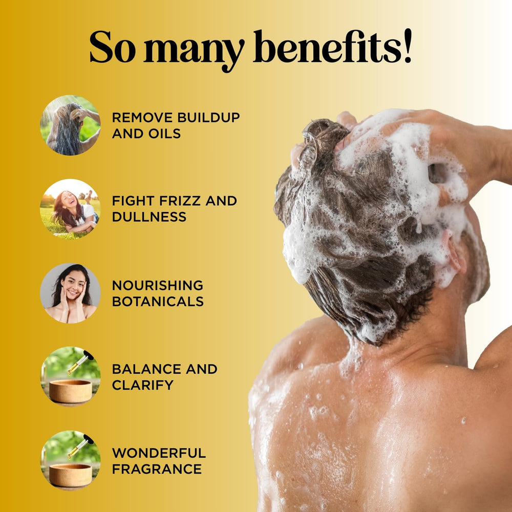 Honeydew Lemon Sage Shampoo foaming-lather image conveys deep cleansing aroma.