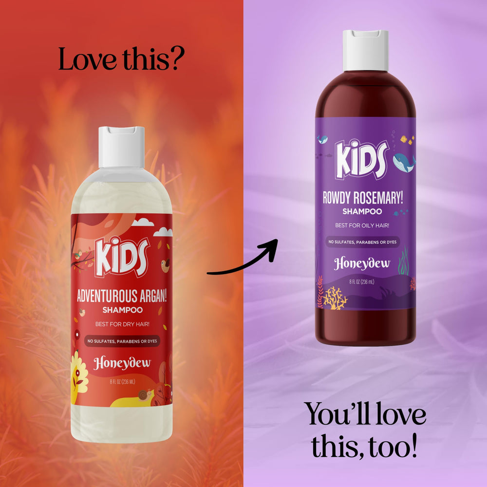 HONEYDEW Nourishing Kids Shampoo bottle with rich lather for build-up removal