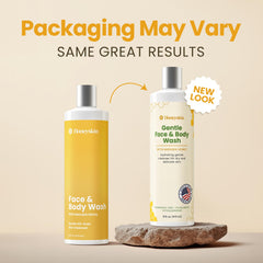Honeyskin face and body wash lather swirls for gentle cleansing on sensitive skin.