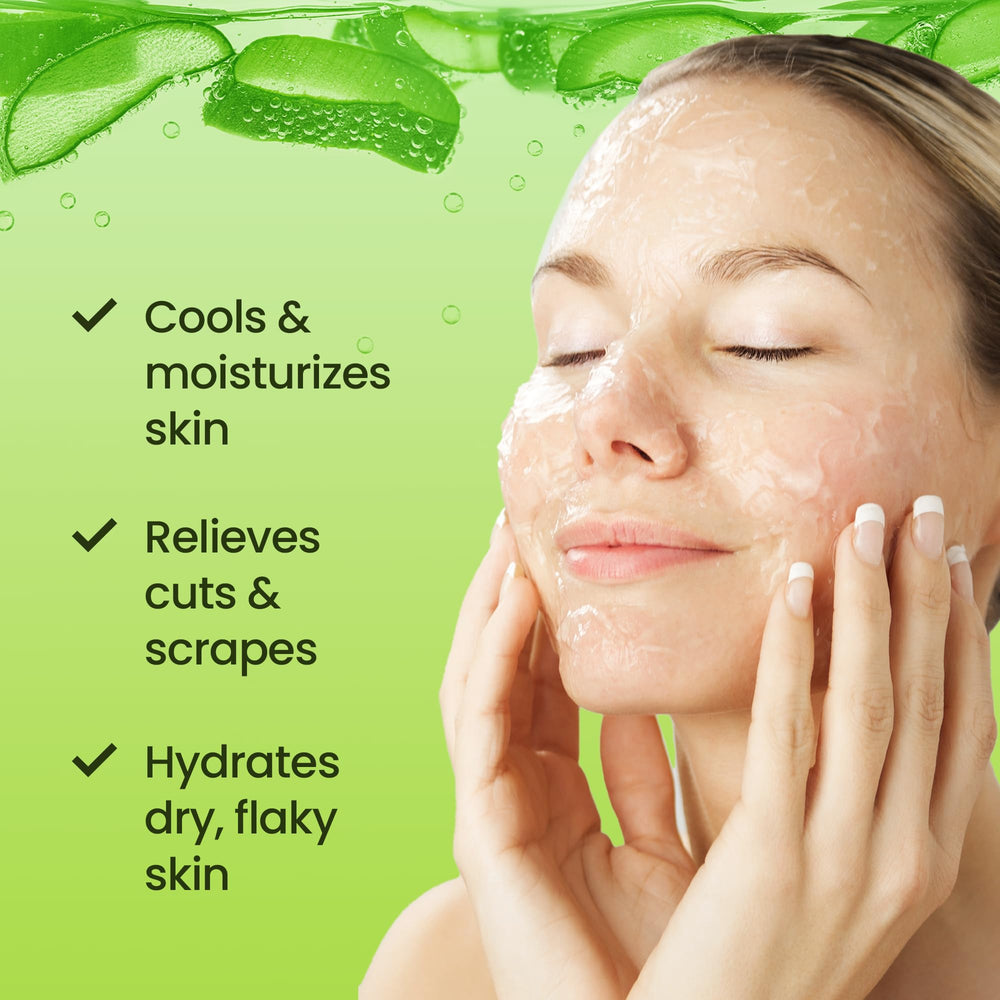 Honeyskin aloe vera gel texture close-up highlights lightweight, non-greasy finish