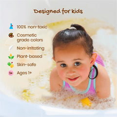 Honeysticks color-change bath water shows color mixing for learning fun