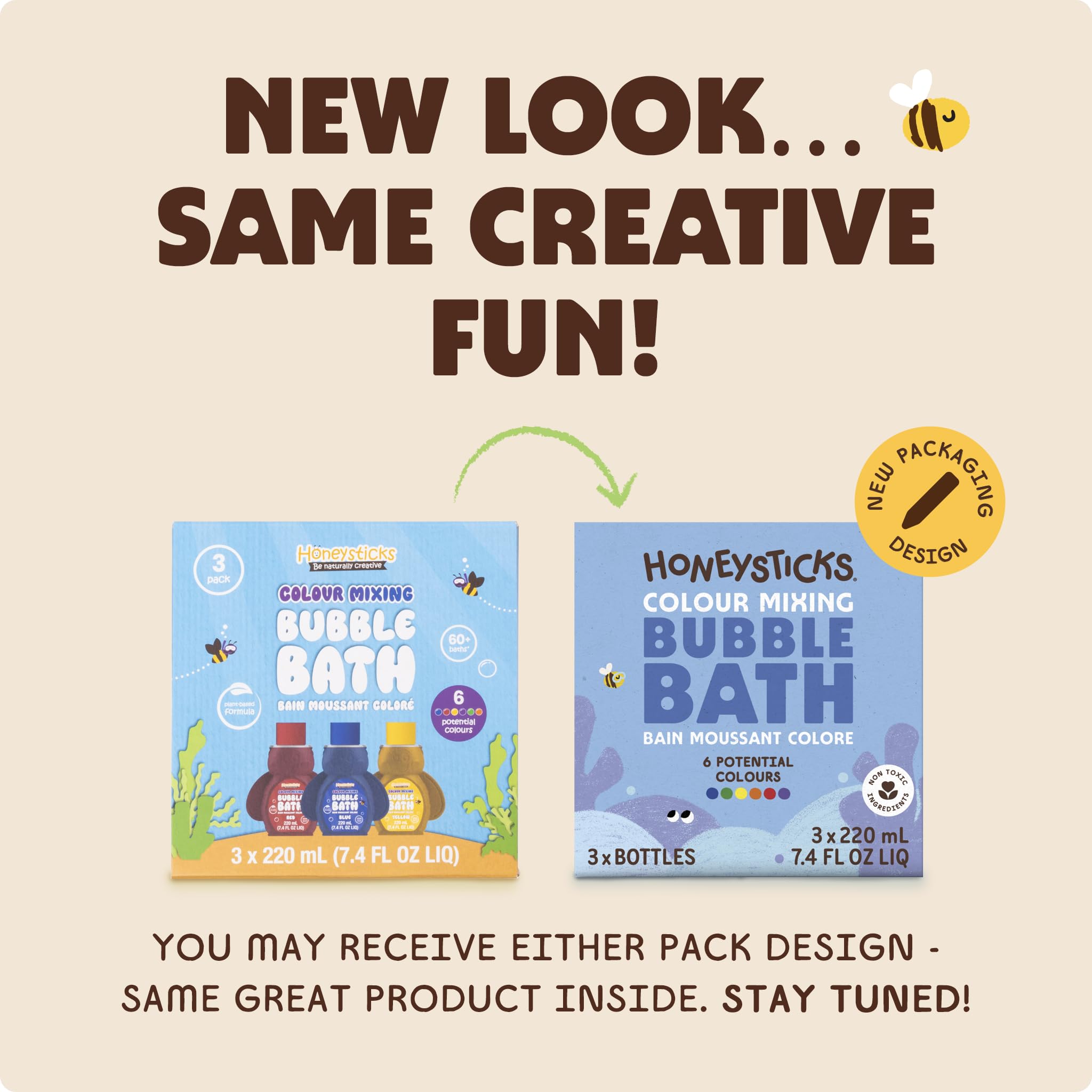 Honeysticks foam-bubbles provide long-lasting, lush bath foam