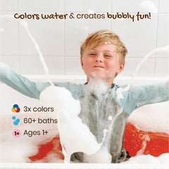 Honeysticks Kids Bubble Bath red bottle sparks vibrant bath color play