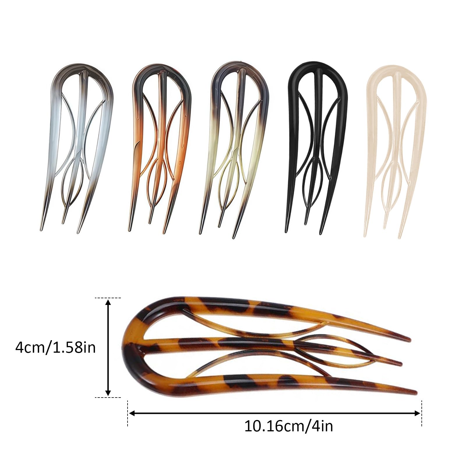 Hongliang French hair pin lightweight 7g for easy daily wear.