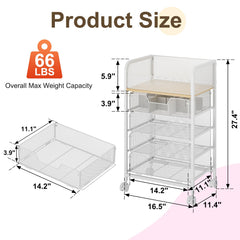 Hongtamoya cart with dividers in drawers for neat lipstick and perfume storage.