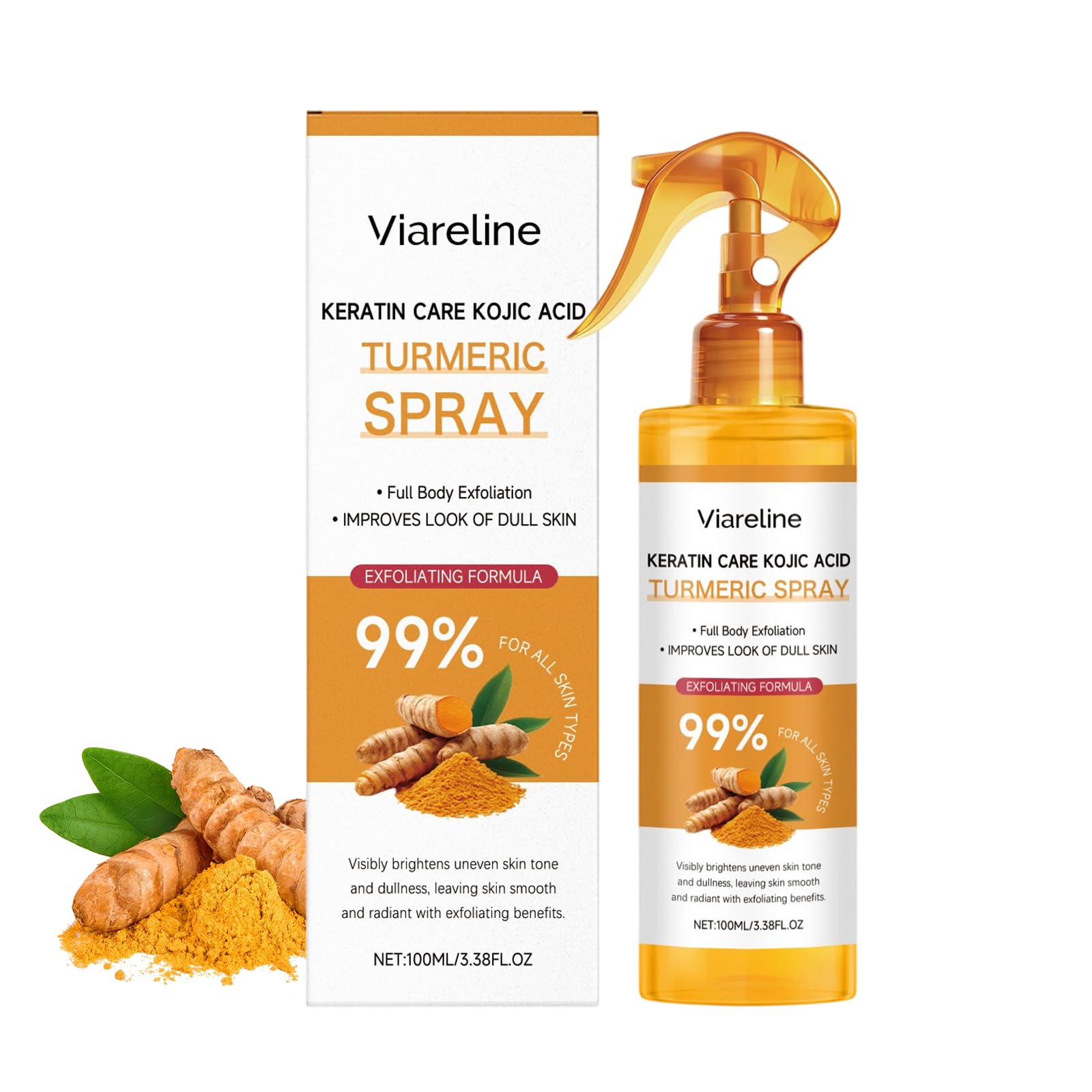 HONGYUNDA Peel Shot Keratin Turmeric Spray bottle highlights radiant skin prep.