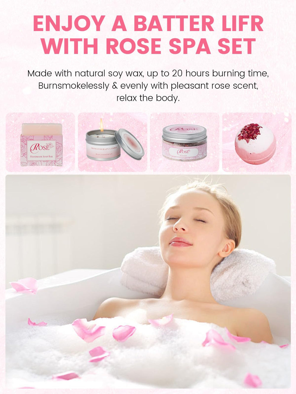 honiitaa Rose Body Lotion tube demonstrates deep hydration and skin softness.