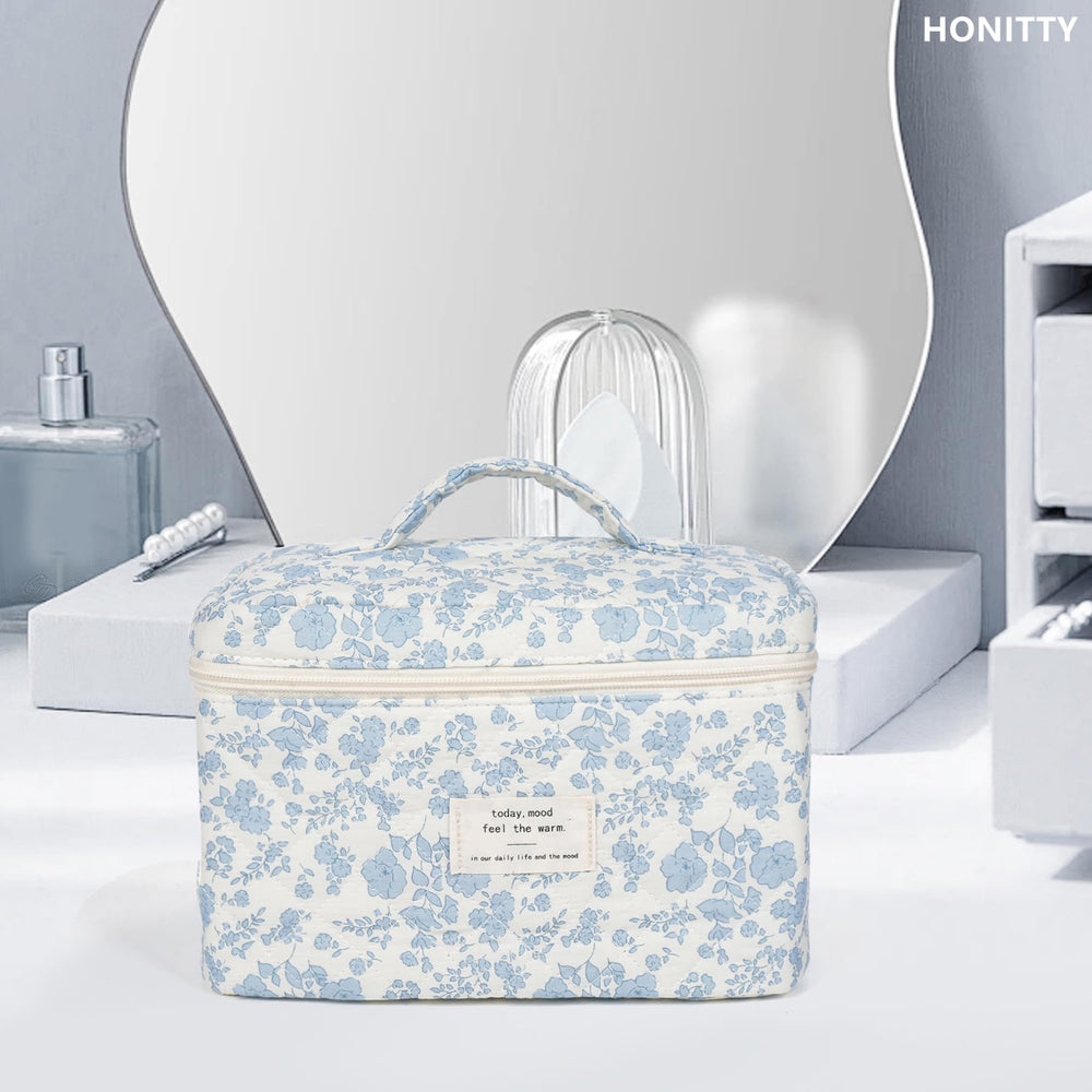 Honitty floral bag features upgraded zipper for smooth operation and long-lasting use
