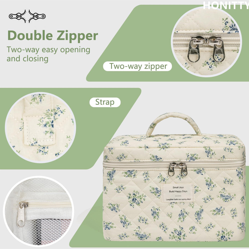 Honitty quilted bag with soft fabric is lightweight for packing.