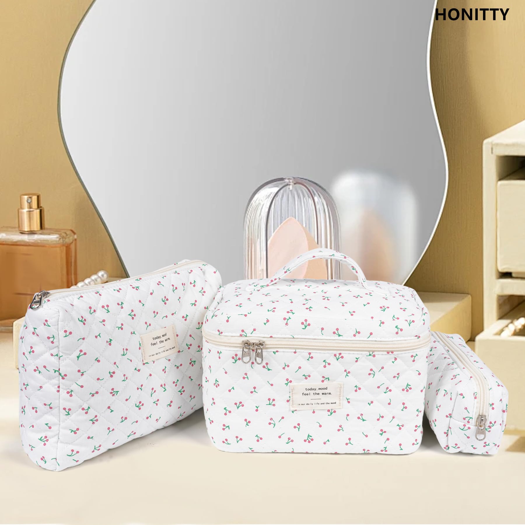 Honitty travel organizer bag in suitcase demonstrates compact portability.