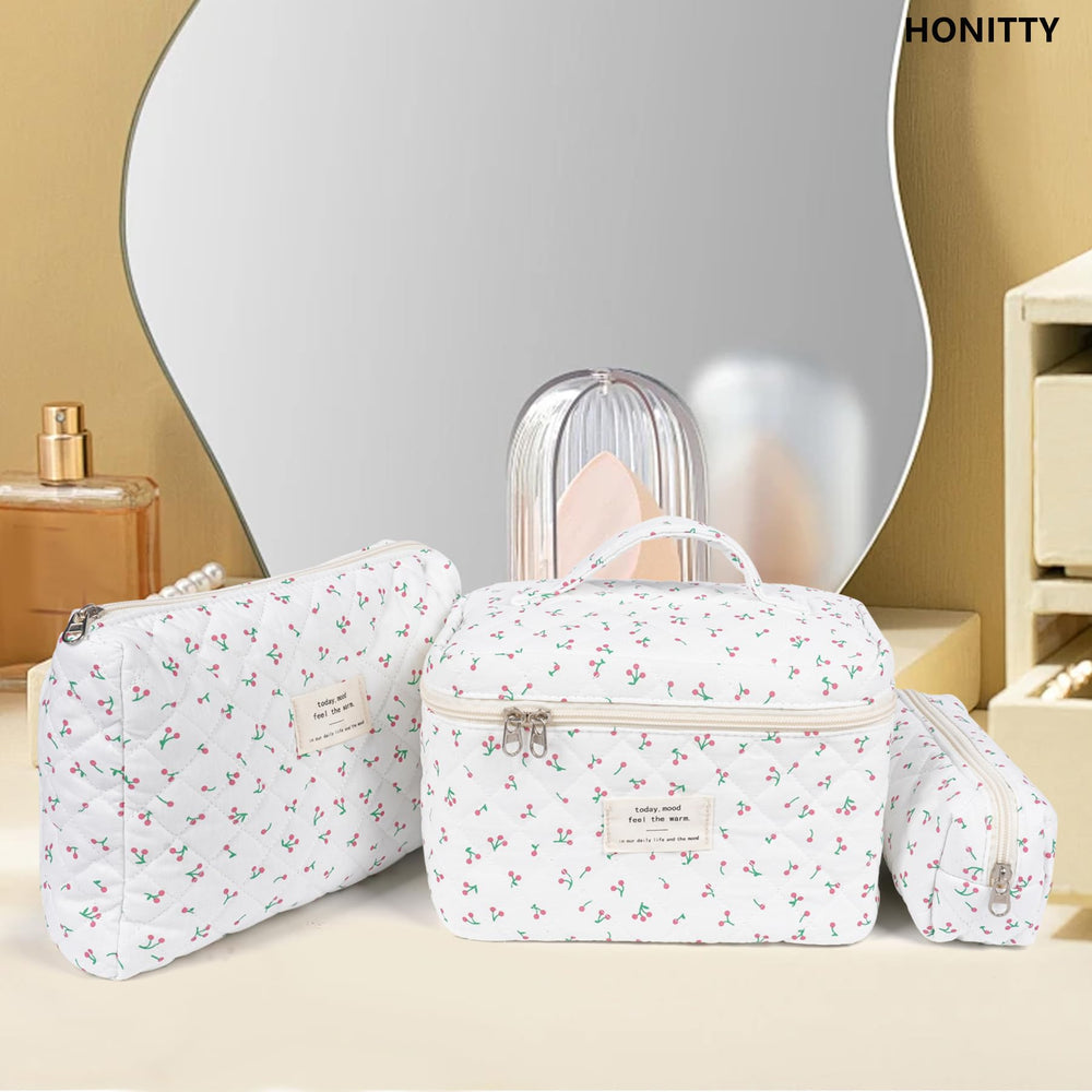 Honitty travel organizer bag in suitcase demonstrates compact portability.