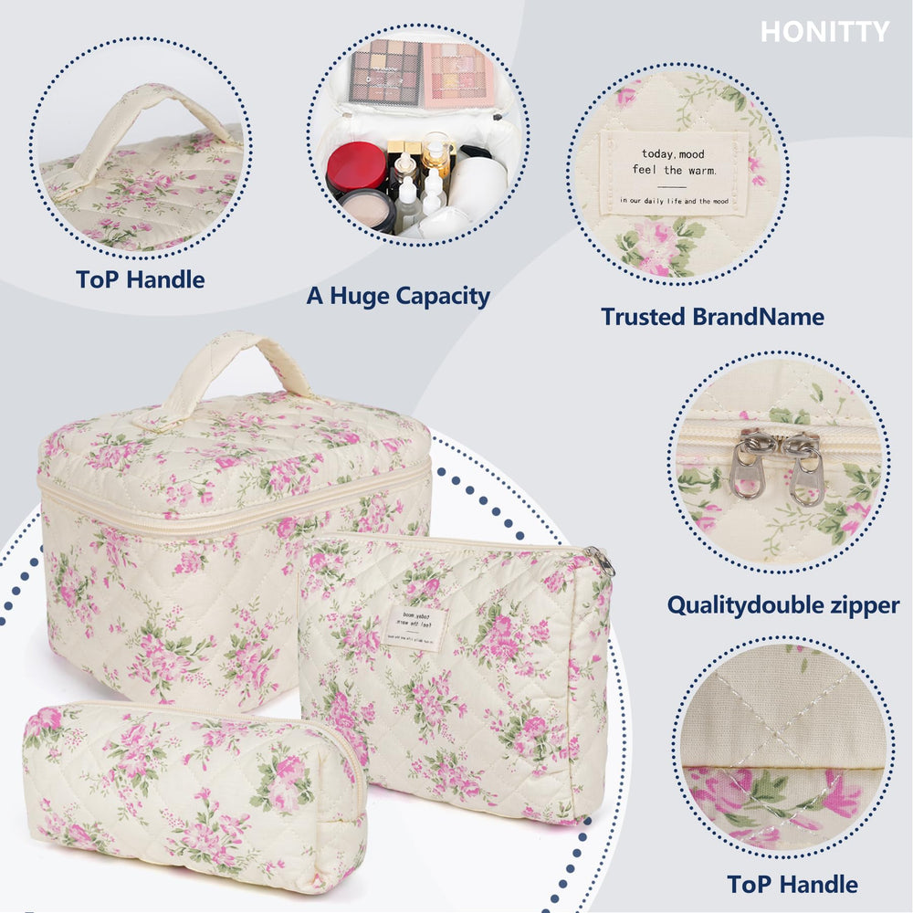 Honitty travel toiletry bag foldable design fits into luggage for easy packing