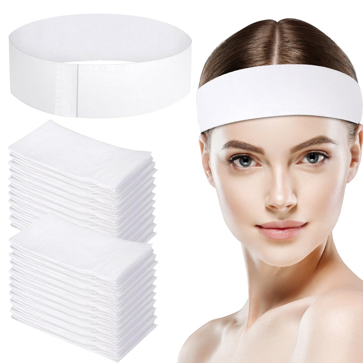 HONLYNE disposable hairbands pack of 150 keeps hair tidy during makeup.