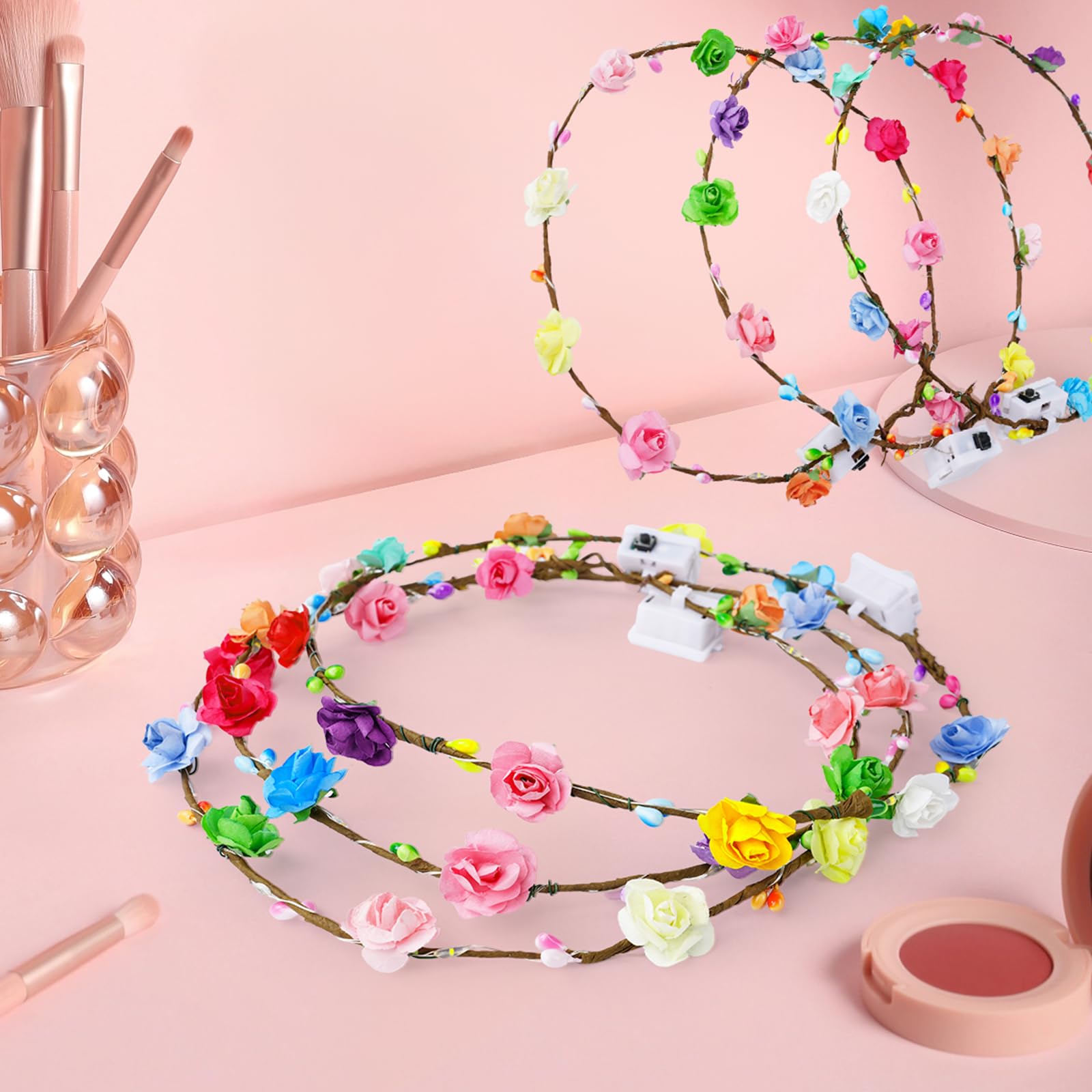 HONLYNE LED flower crown suitable for weddings, Christmas, cosplay, and parties