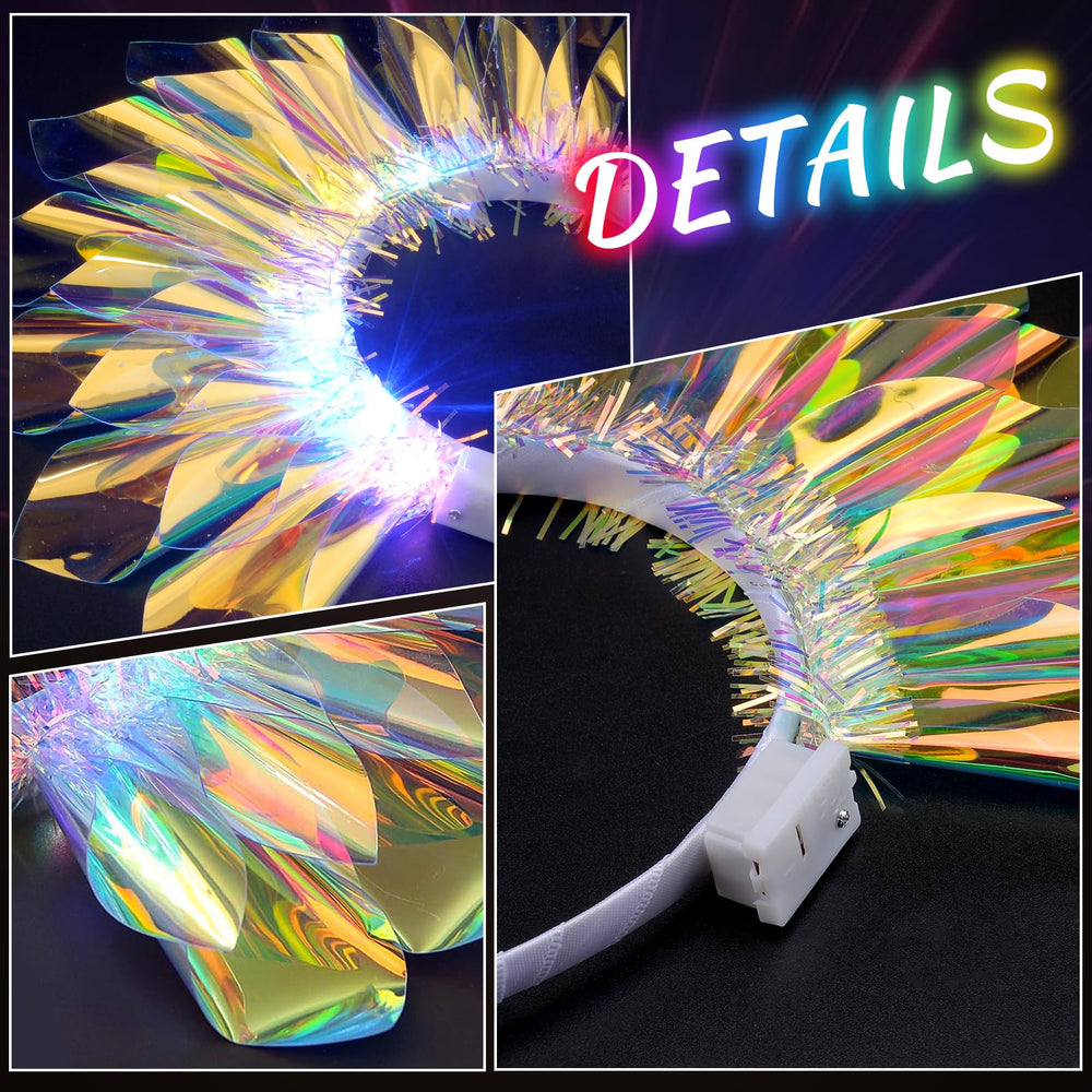 HONLYNE LED Headband used for Halloween glow look.
