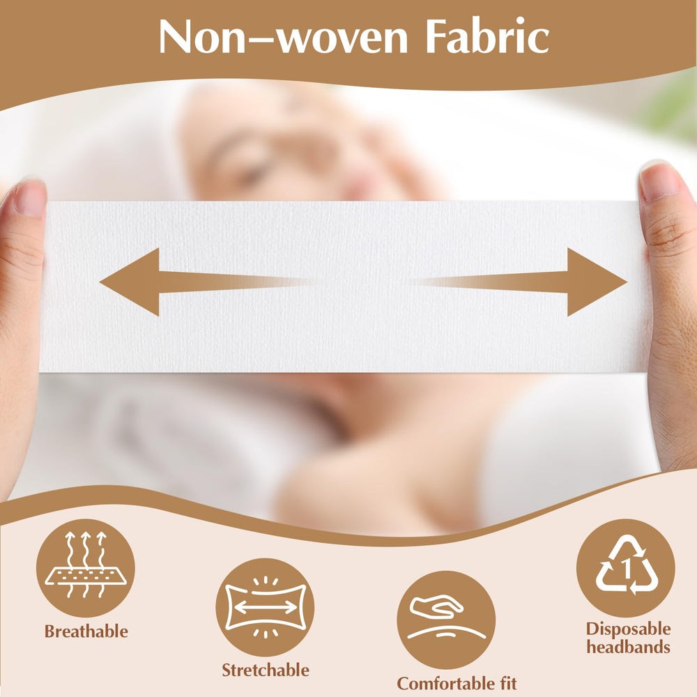 HONLYNE non-woven spa headbands ideal for travel and facial sessions.