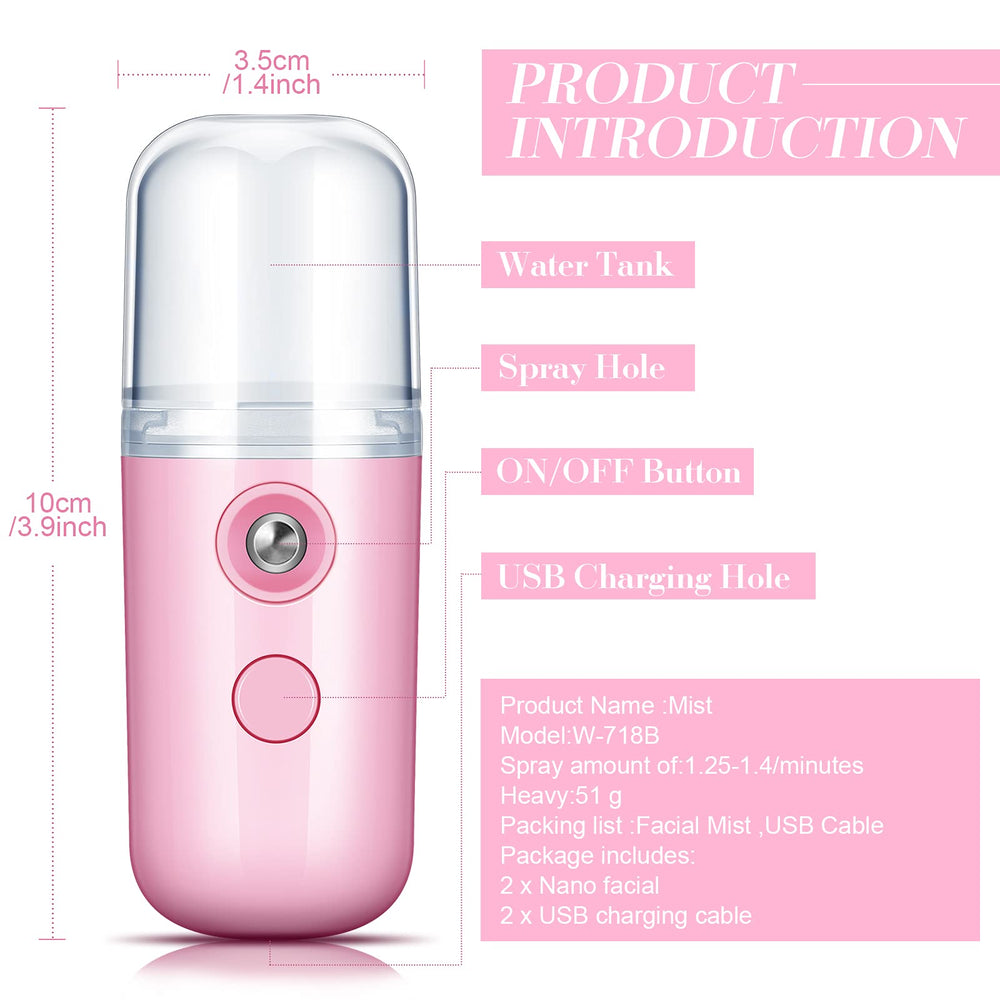 Honoson 2Nano facial mister packaging shows dual-pack convenience for travel and home use.