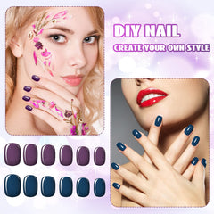 Honoson coffin press-on nails in coffin shape for salon-like wear