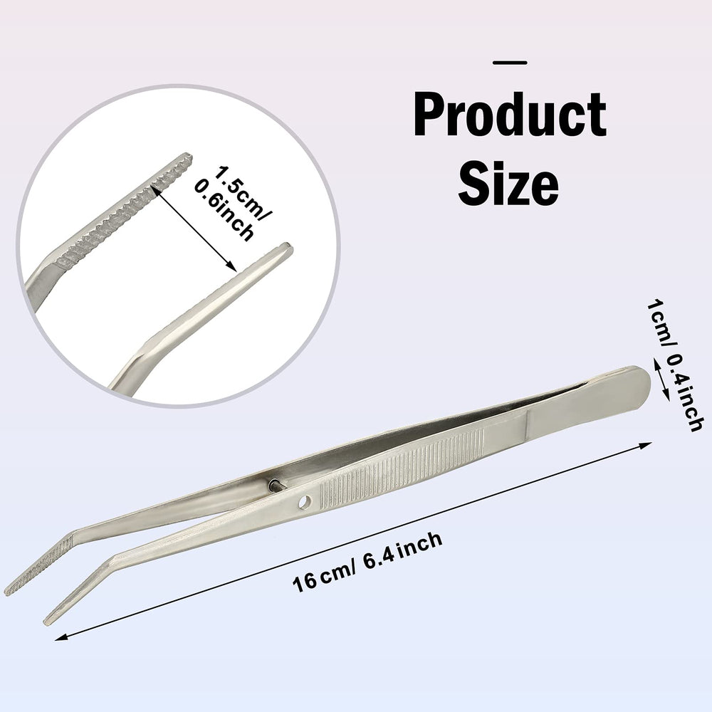 Honoson curved-tip serrated tweezers ideal for crafting and precise needle threading.