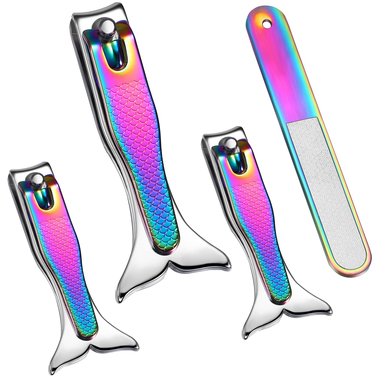 Honoson Mermaid nail clipper set: large fingernail clipper for precise trims at home.
