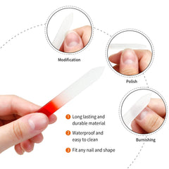 Honoson crystal glass nail file purple for precise shaping without splitting