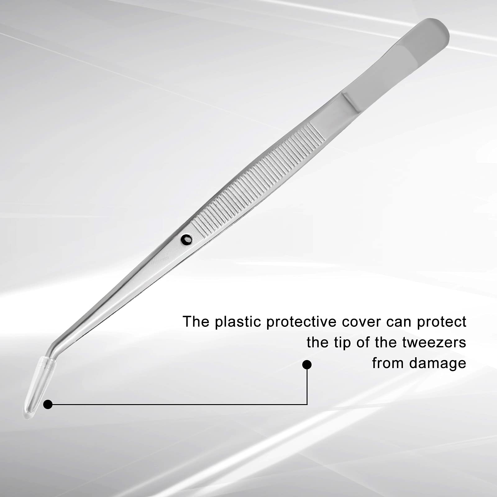 Honoson tweezers aiding sewing machine needle threading and tiny-item handling.